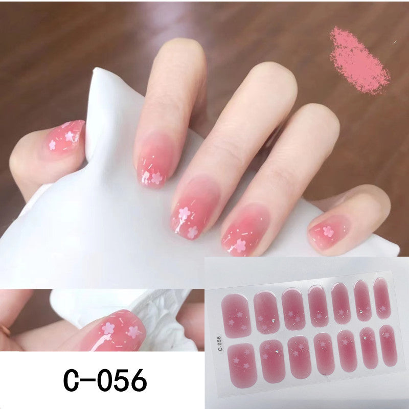 Nageldekaler med Blommor & Glitter