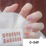 Nageldekaler med Blommor & Glitter