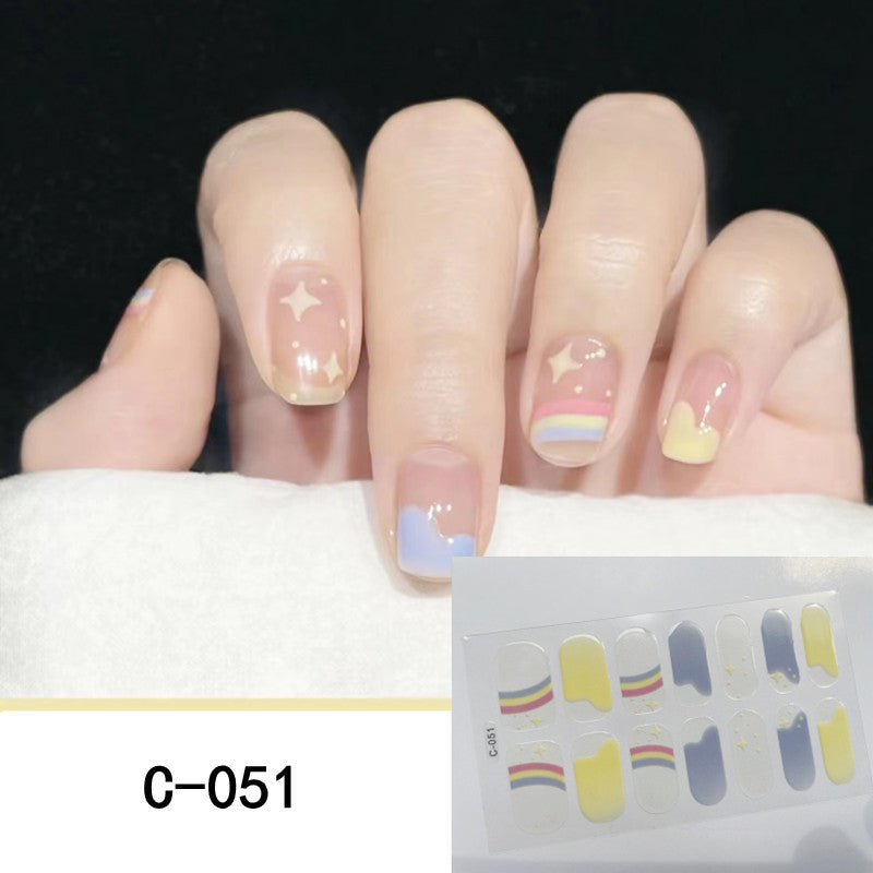 Nageldekaler med Blommor & Glitter