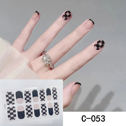 Nageldekaler med Blommor & Glitter