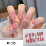 Nageldekaler med Blommor & Glitter