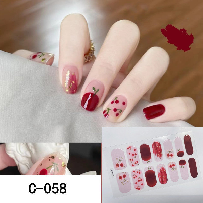 Nageldekaler med Blommor & Glitter