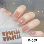 Nageldekaler med Blommor & Glitter