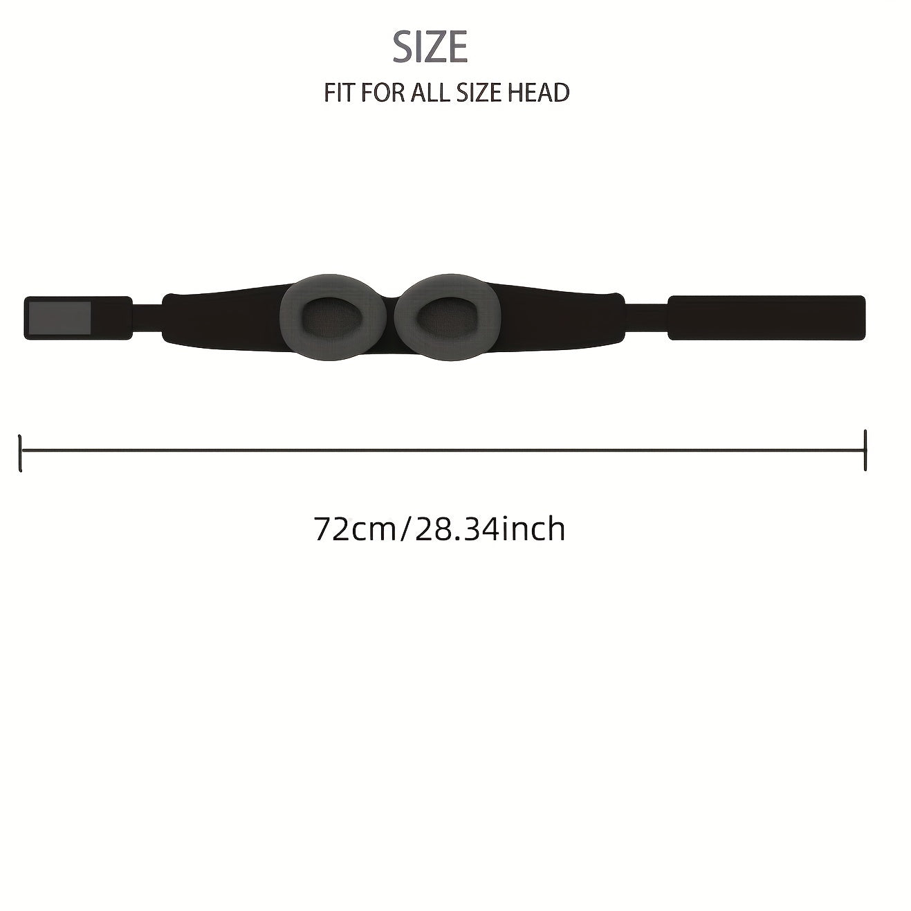 Jet Black - Unimaski säädettävillä silmäkupeilla