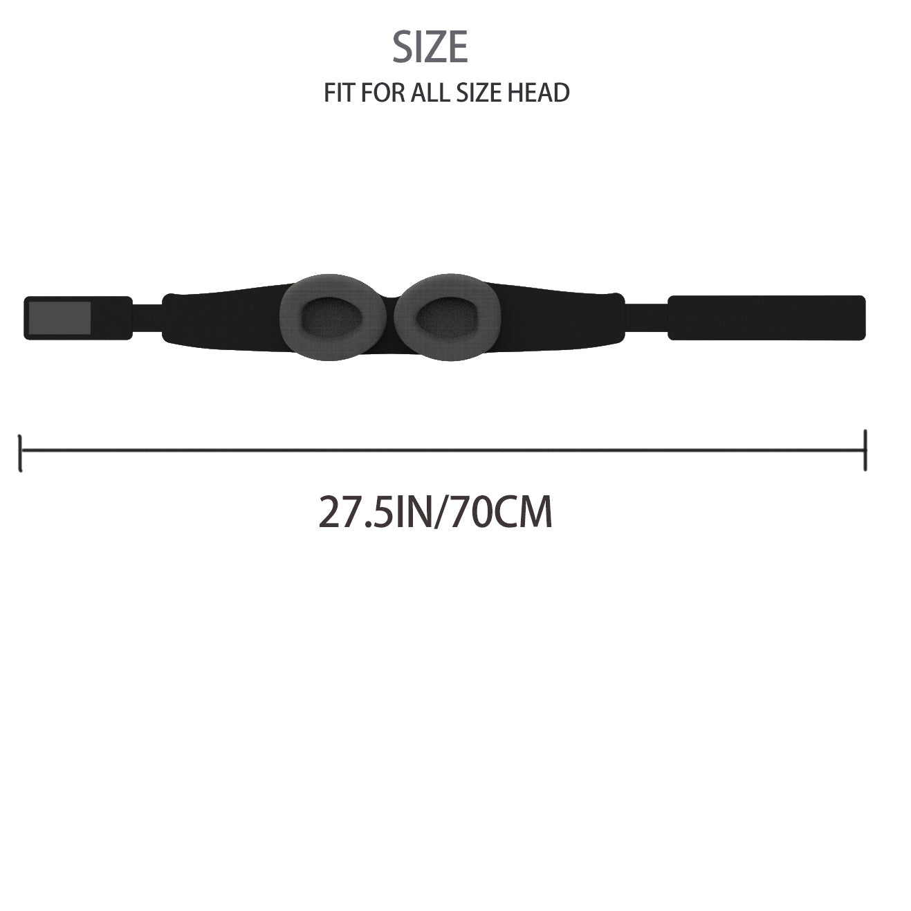 Jet Black - Unimaski säädettävillä silmäkupeilla