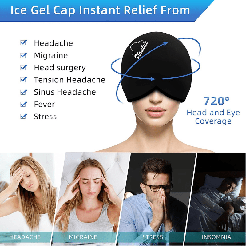 Huvudkyla™ – Migränhatt med Kylgel & Ansiktsmask