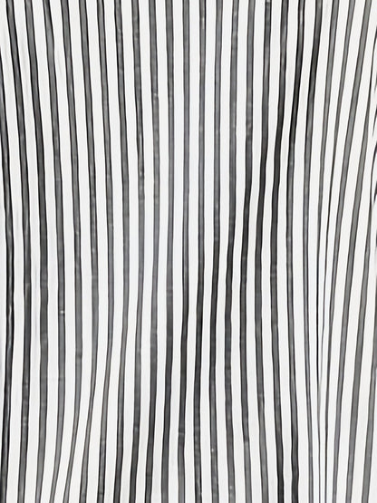 Randig sommarklänning dam – A-linje med fickor