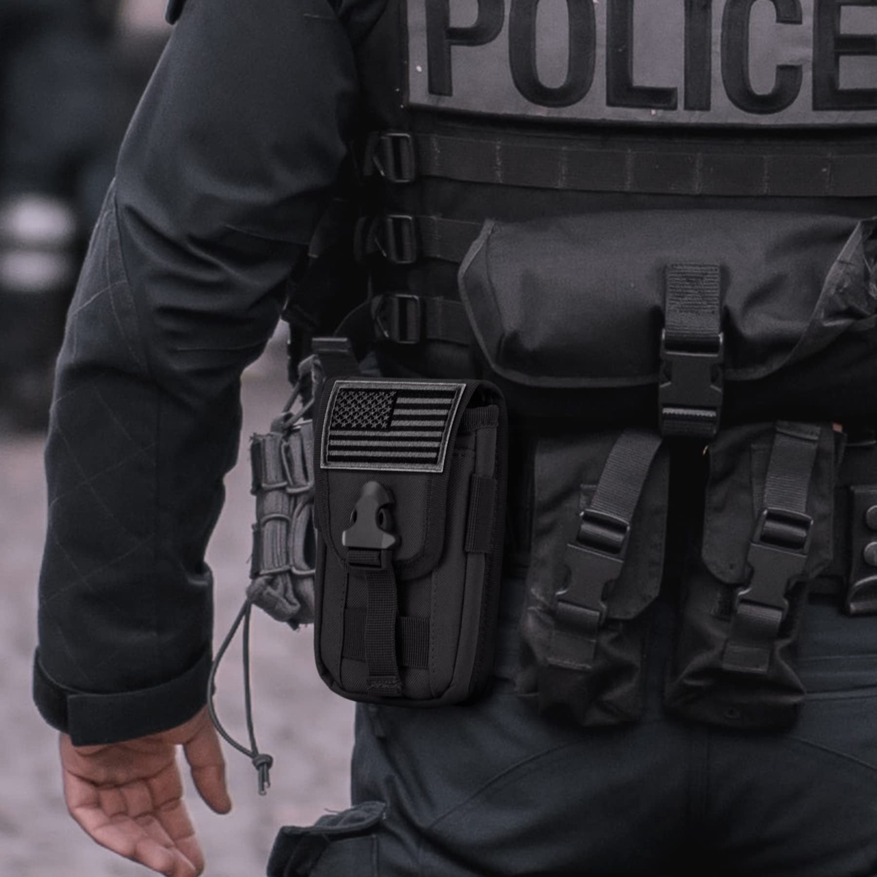 Midjeväska – MOLLE bältesväska med flaskhållare & fack