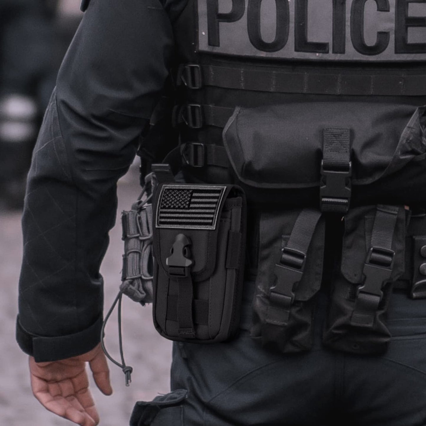 Midjeväska – MOLLE bältesväska med flaskhållare & fack