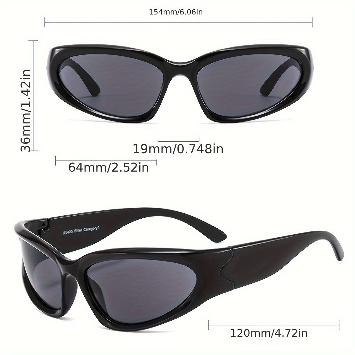 Motebriller - amerikansk stil med harpiksdekorasjon