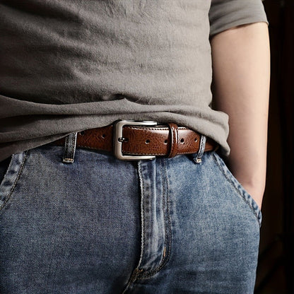 2-pack Stilrena Herrbälten i Läder – Klassisk Stil för Jeans & Vardag