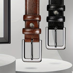 2-pack Stilrena Herrbälten i Läder – Klassisk Stil för Jeans & Vardag