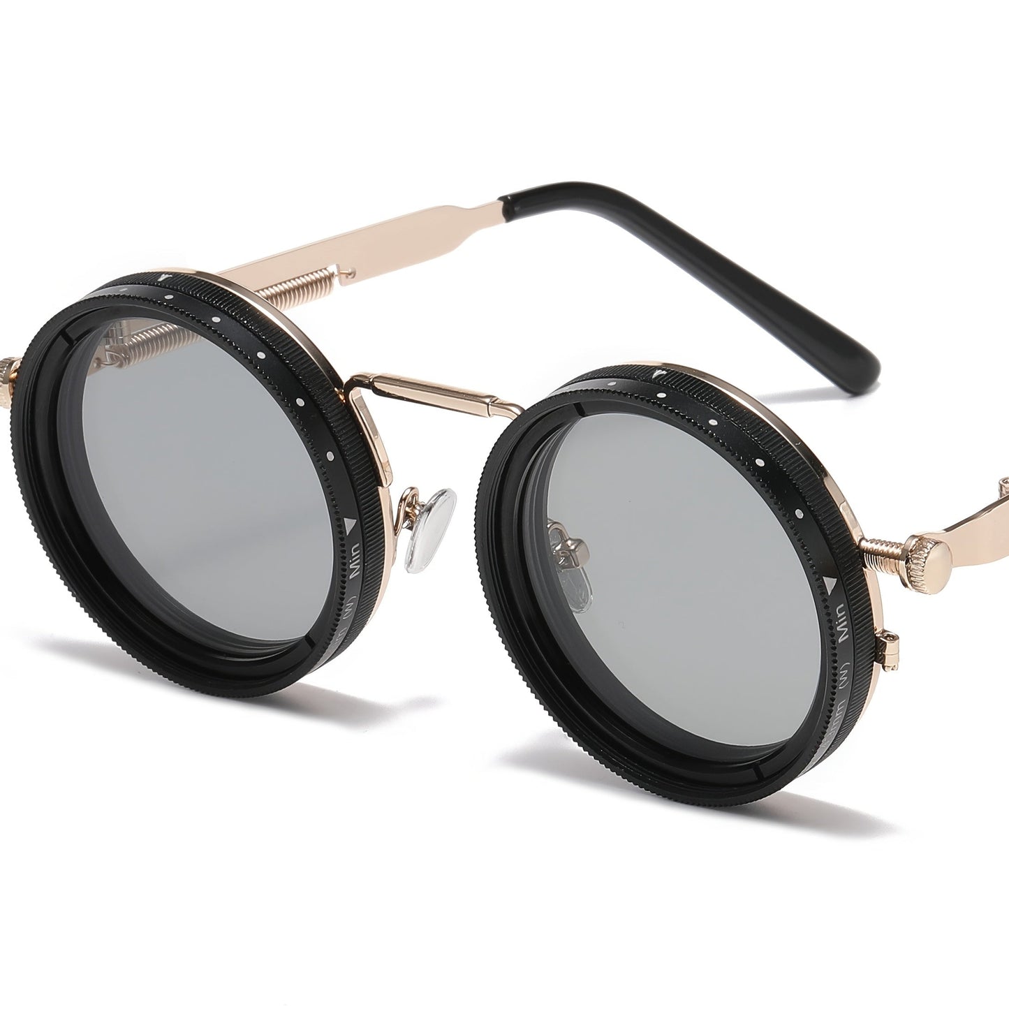 Moderna Justerbara Glasögon med Ljus, Retro Punkstil