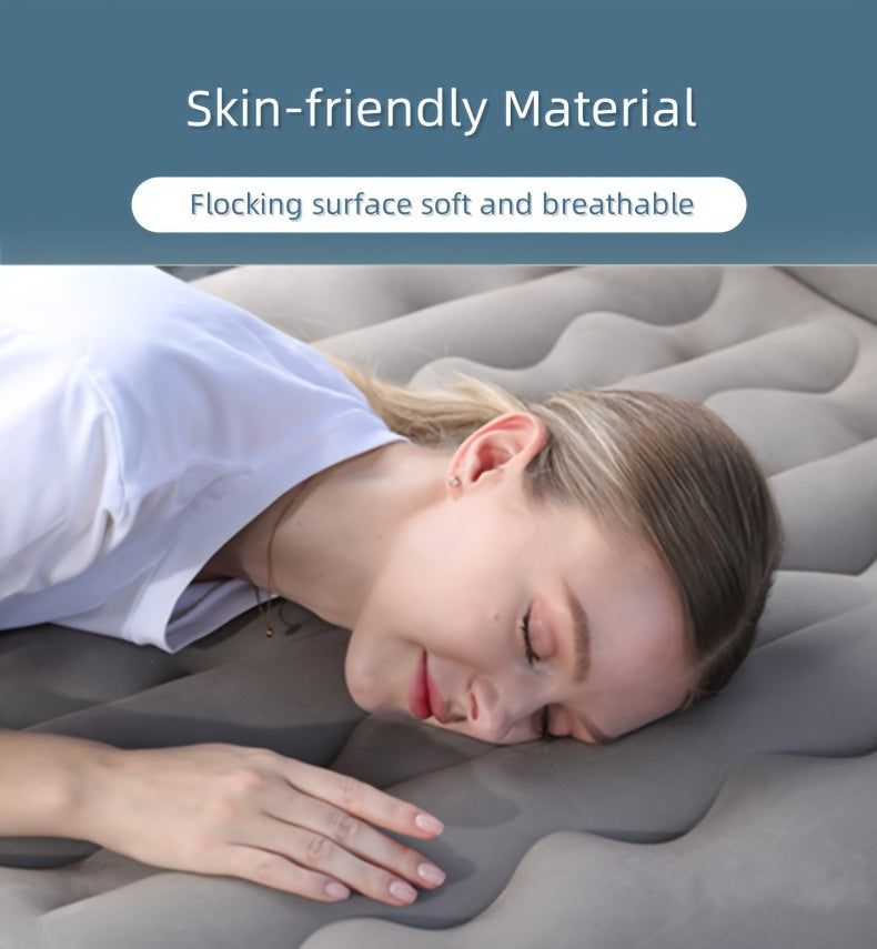 Uppblåsbar Bilmadrass – Resesäng med Kuddar för Camping & Bil