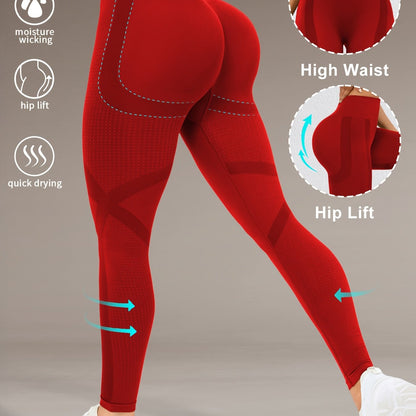 Höga Träningstights med Push-Up Effekt – Perfekta för Gym & Yoga