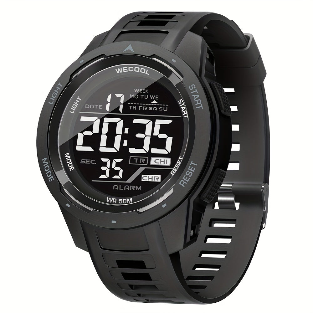 Sportklocka herr – digital med kronograf & LED