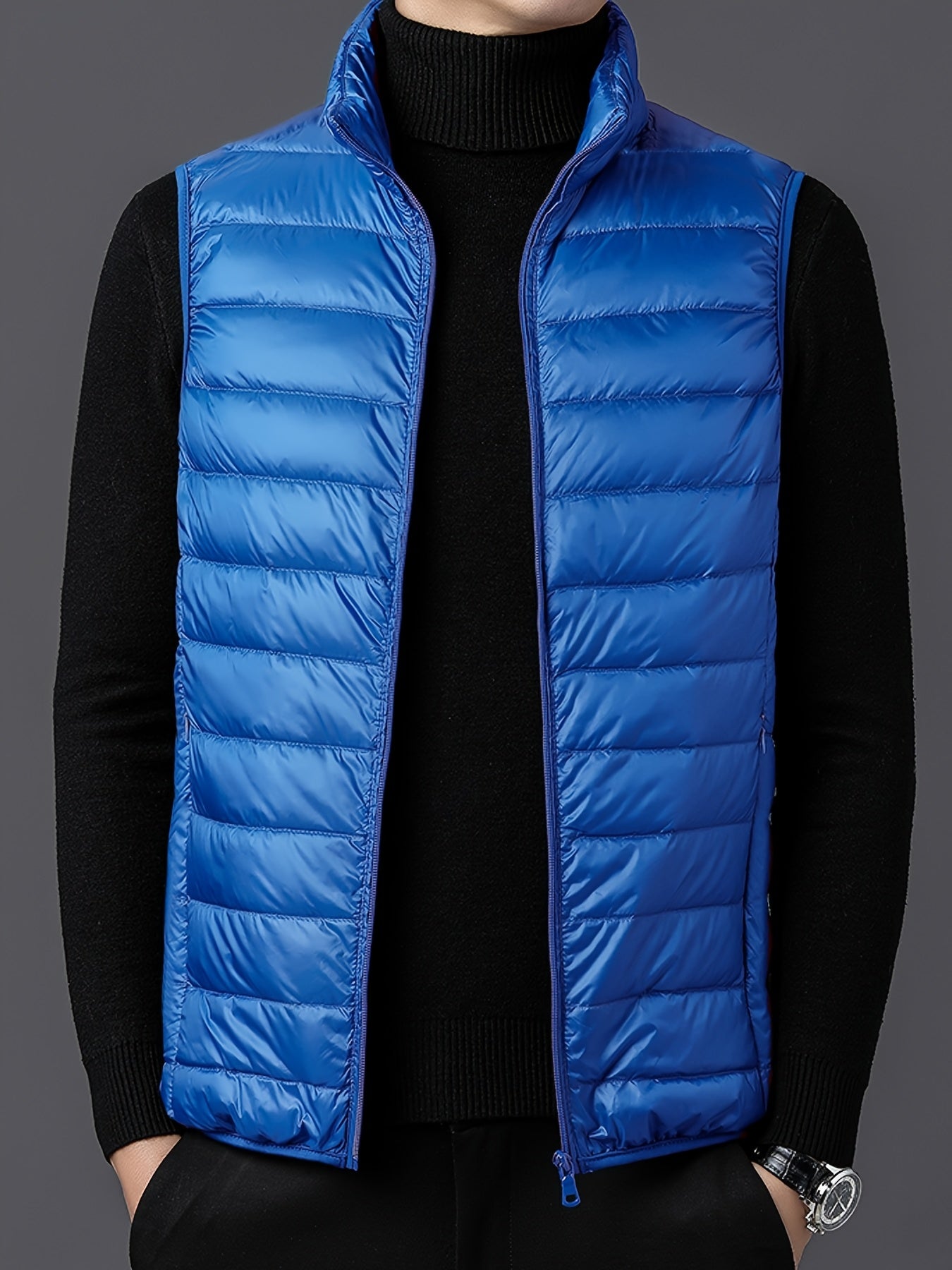 Herrväst ståkrage – lätt väst för vår & höst