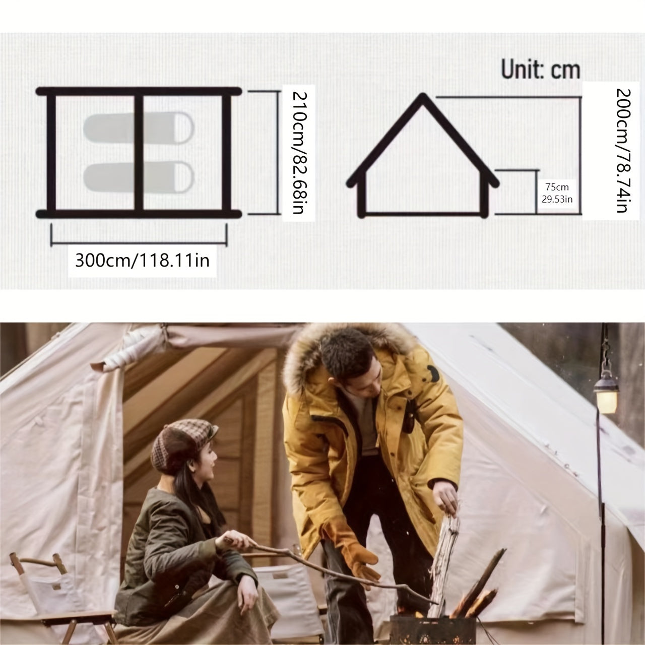 Uppblåsbart tält 6 personer – lätt campingtält med snabb montering