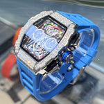 Klocka Kristoffer (automatisk herrklocka i vinfat-design med datum & vattenskydd)