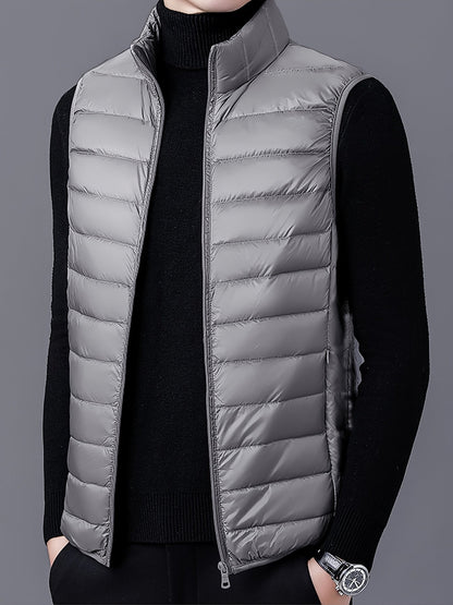 Herrväst ståkrage – lätt väst för vår & höst