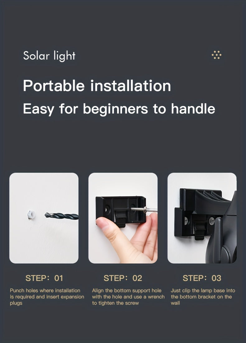 LED Rörelsesensorlampa™ – Solcellspanel med 180° Rotering