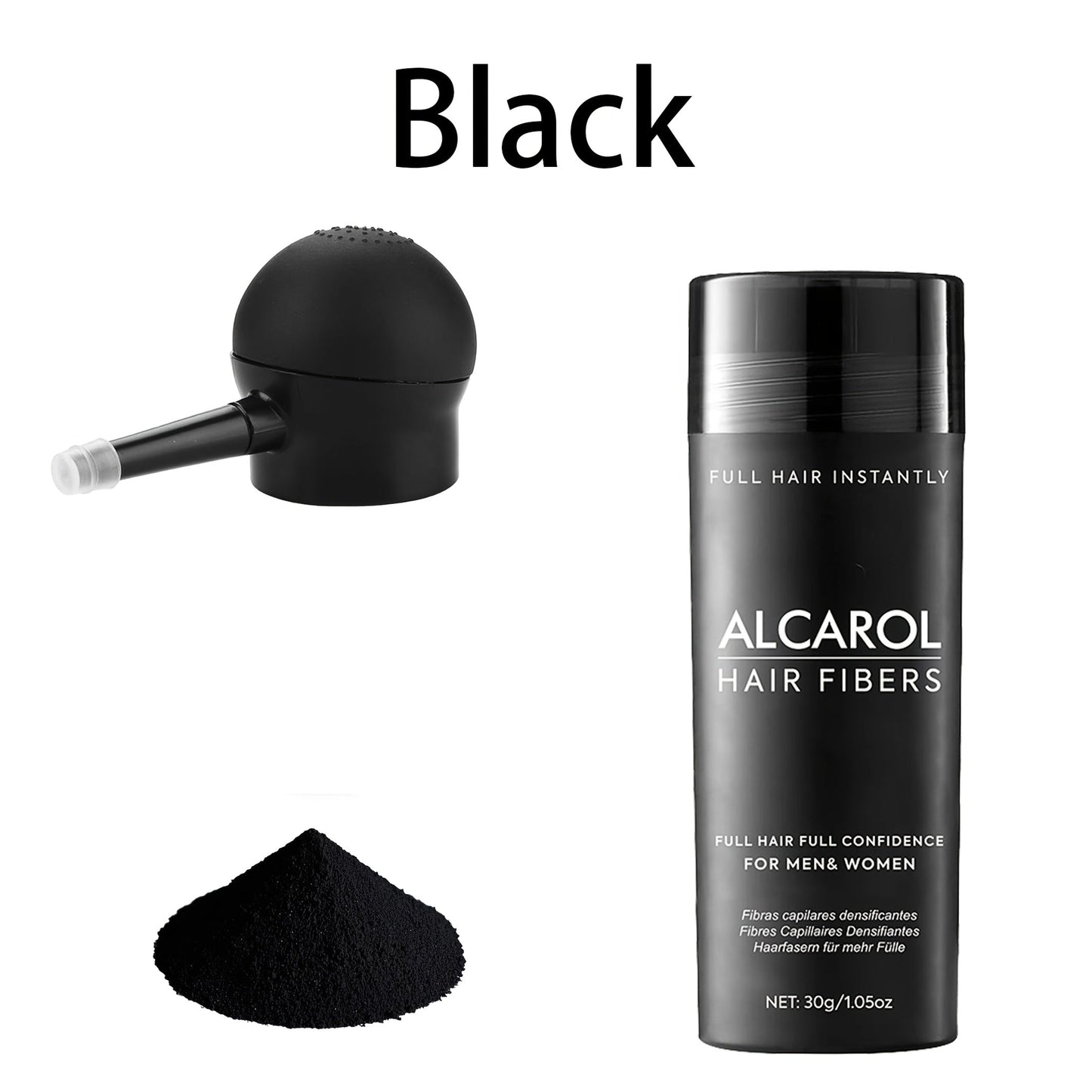 Hiusten paksuuntumiseen tarkoitettu kuitujauhe