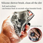 4-pakning silikon kroppsbørster, håndtak, myke