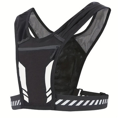 LättRyggsäck™ – Svart Löp-/Cykelryggsäck med Fickor