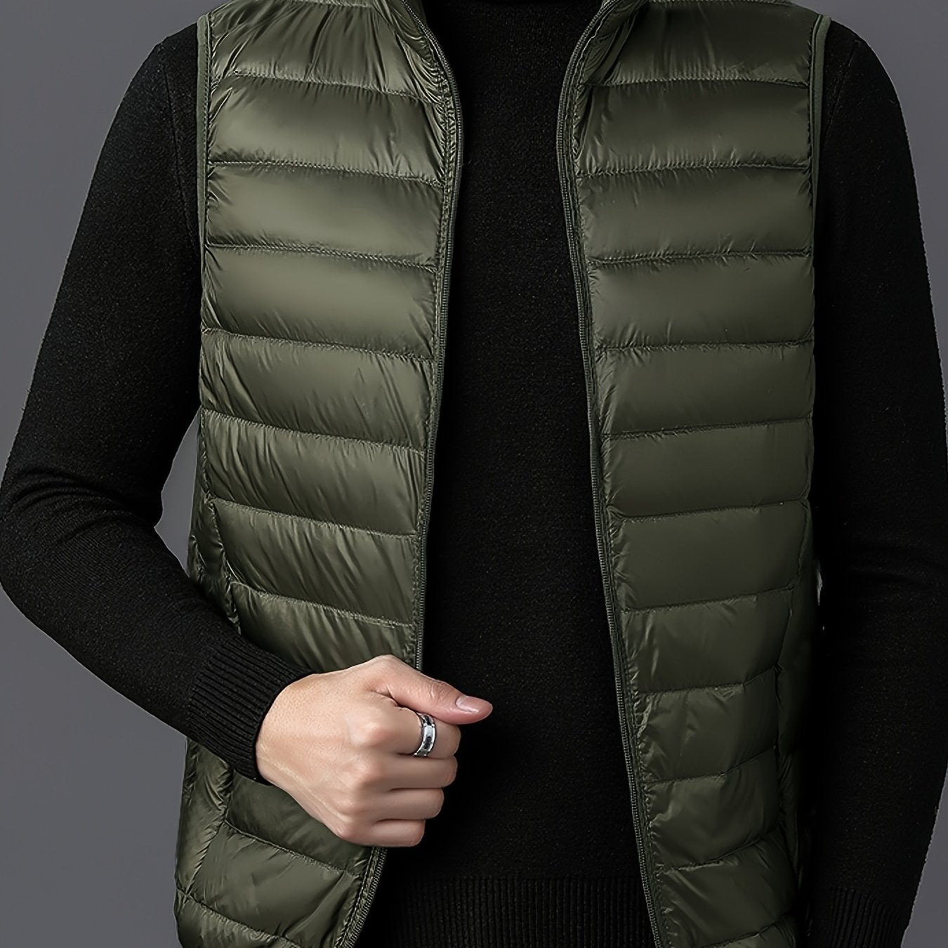 Herrväst ståkrage – lätt väst för vår & höst