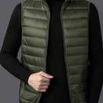 Herrväst ståkrage – lätt väst för vår & höst