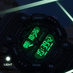 Klocka Tobias (digital herrklocka med dubbeltid, alarm & vattenskydd 50 m)