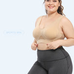 Sömlös sport-bh plus size – andningsbar med push-up & uttagbara inlägg