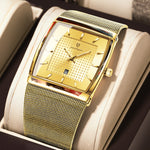 Klocka Henrik (herrklocka med meshband i stilren design)