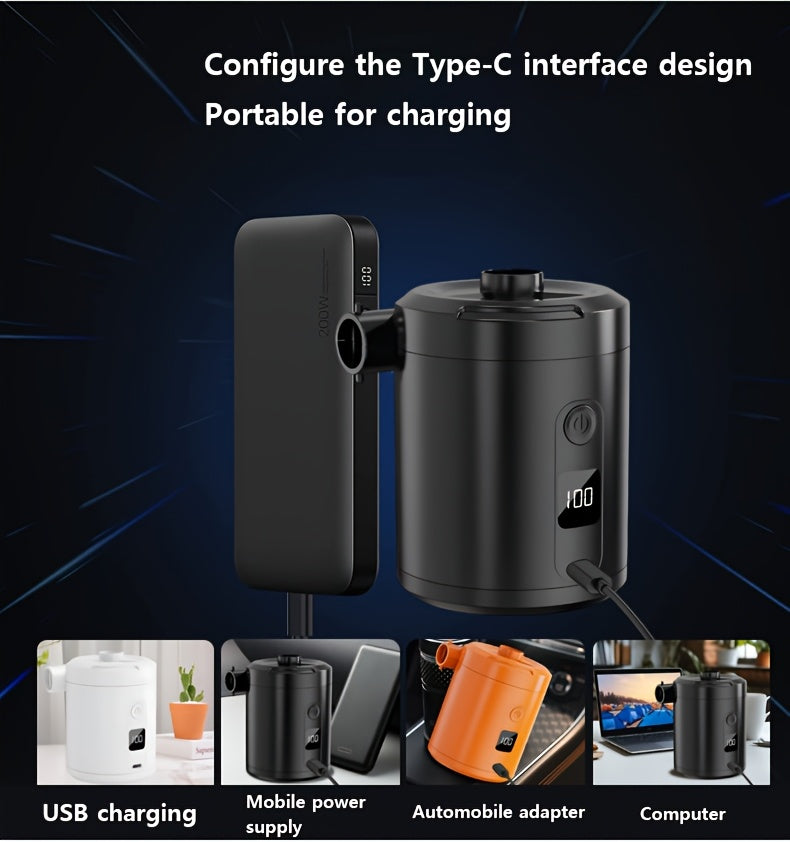 Outdoor wireless electric inflatable portable camping inflatable sofa tent swimming ring air pump inflatable mattress