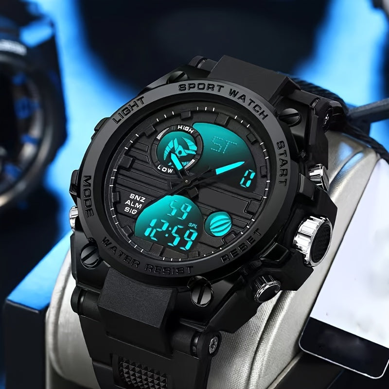 Herrklocka sport – multifunktion & alarm