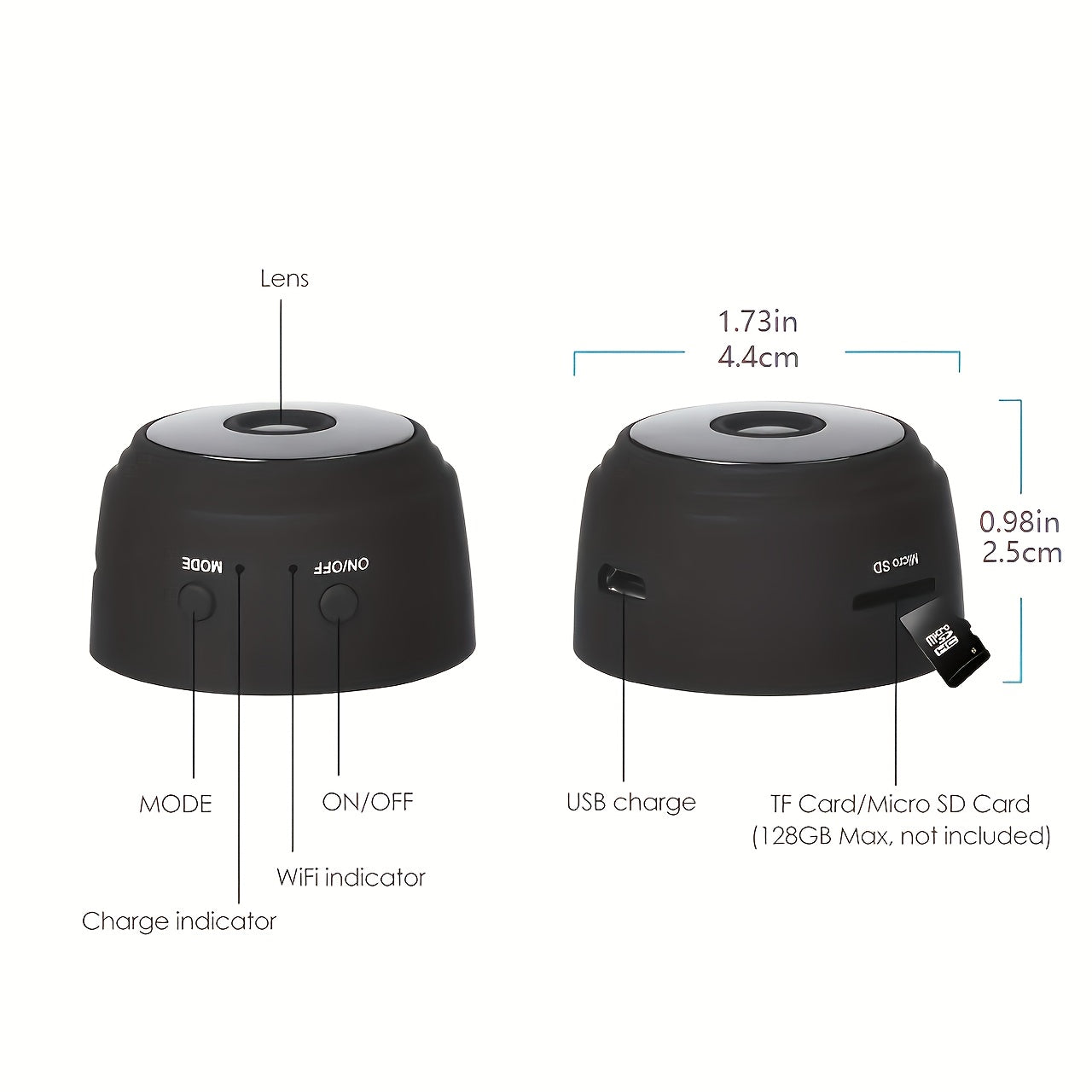 Trådlös 360° Inomhuskamera med App