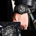 Klocka Patrik (automatisk herrklocka med håldesign & silikonarmband)