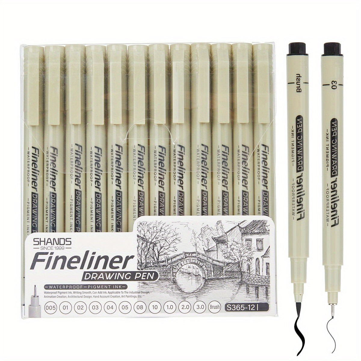 PrecisionArt™ – Fineliner Set med Svart Bläck