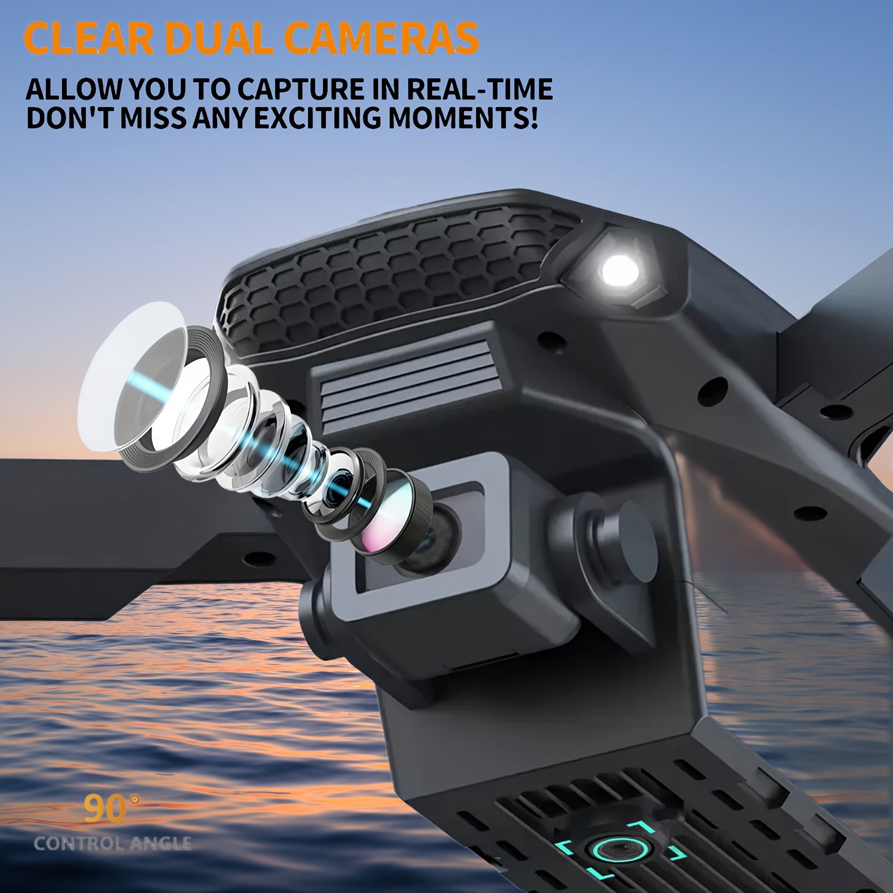 Dubbellinskamera Drönare – Hopfällbar & Lätt att Flyga