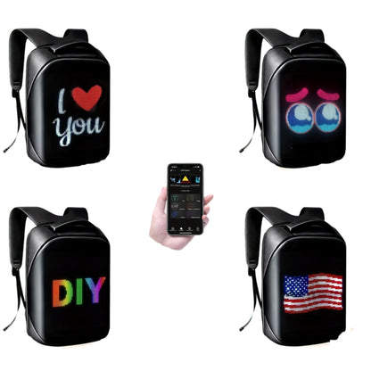 LED-Ryggsäck med Fullfärgsdisplay, Programmerbar