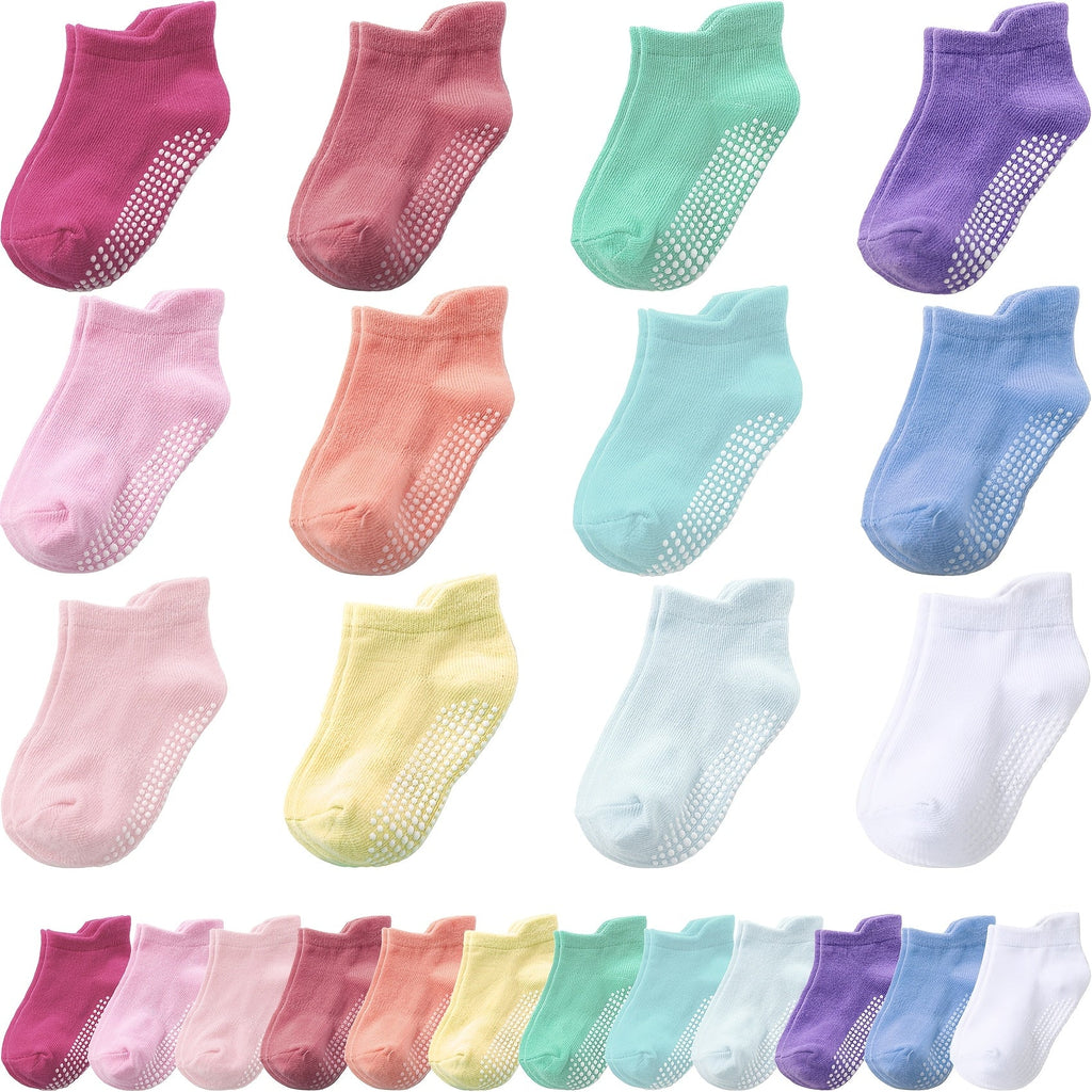 BabyGrip – 24-pack halkfria strumpor för småbarn