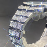 Klocka Stefan (herrklocka i guldfärg med romerska siffror & strassdetaljer)