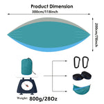 Extra Stor Camping Hängmatta – 3x2 m med Tillbehör