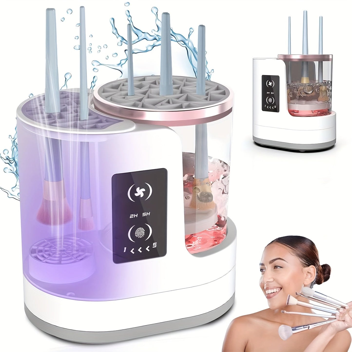 BrushClean™ – 3-in-1 meikkisiveltimien puhdistus- ja kuivauslaite