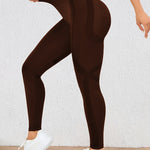 Höga Träningstights med Push-Up Effekt – Perfekta för Gym & Yoga