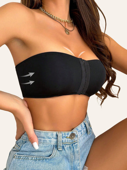 BH utan axelband – sömlös dam-bh med framknäppning