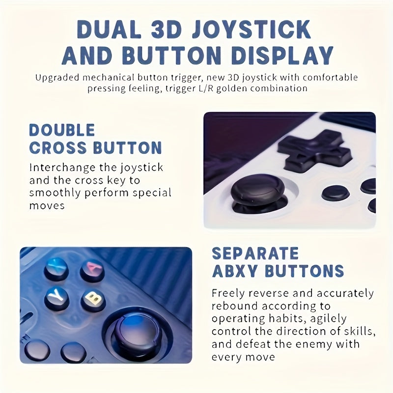 RetroSpelkonsol™ – Handhållen 3.5” Spelkonsol med 64GB