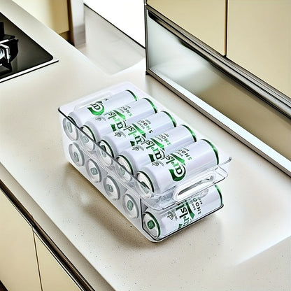 Dubbellager Dryckesställ för Burkar, Kylskåpsorganisatör