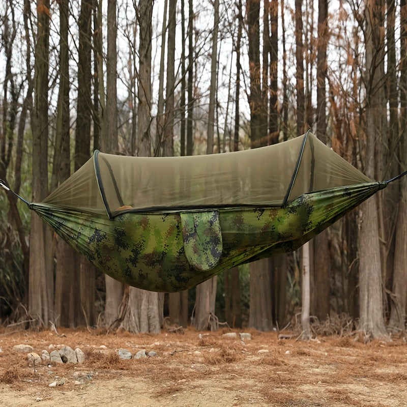 Ultralätt Ryggsäckshängmatta – Automatisk Setup & Myggnät
