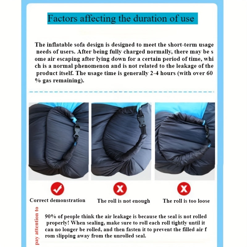 Uppblåsbar Fåtölj för Camping och Lounge